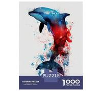 Rompecabezas De 1000 Piezas para Adolescentes Rompecabezas Dolphin Animal Rompecabezas Juguetes DIY Decoración del Hogar Regalos Y Cumpleaños Únicos 52x38cm/1000pcs