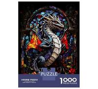 Rompecabezas De 1000 Piezas para Adolescentes Rompecabezas Draconian Dragon Abstract Rompecabezas Juguetes DIY para La Diversión Familiar para Cumpleaños, Navidad 38x26cm/1000pcs