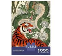 Rompecabezas De 1000 Piezas para Adolescentes Rompecabezas Dragon and Tiger Rompecabezas para Adultos Juegos Relajantes Desafío Difícil 52x38cm/1000pcs