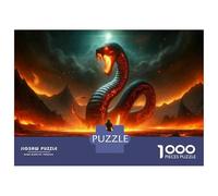 Rompecabezas De 1000 Piezas para Adolescentes Rompecabezas Dragon Vs. Snake Epic Fantasy Battle para Adolescentes Juegos Divertidos Una Obra De Arte para Cumpleaños, Navidad 70x50cm/1000pcs