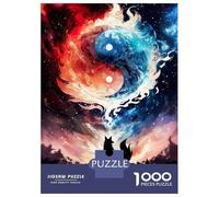 Rompecabezas De 1000 Piezas para Adolescentes Rompecabezas Dreaming Yin and Yang Rompecabezas Juegos Relajantes Una Obra De Arte Cumpleaños 52x38cm/1000pcs
