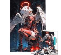 Rompecabezas de 1000 Piezas para Adolescentes Rompecabezas Dualidad Angélica para Adultos Juego práctico Decoración de Pared cumpleaños y Navidad (tamaño 50x75cm)