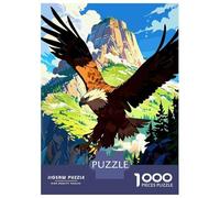 Rompecabezas De 1000 Piezas para Adolescentes Rompecabezas Eagle Soaring Over Mountain Landscape Rompecabezas para Adultos Juego Práctico Patrón De Montaje 52x38cm/1000pcs