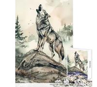 Rompecabezas de 1000 Piezas para Adolescentes Rompecabezas Ecos del Lobo Salvaje Juguetes antiestrés Regalo de cumpleaños Juego práctico para cumpleaños Navidad tamaño 38x26cm