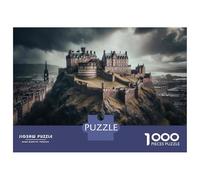 Rompecabezas De 1000 Piezas para Adolescentes Rompecabezas Edinburgh Castle Scotland's Iconic Fortress Rompecabezas Juegos Relajantes Una Obra De Arte Cumpleaños 52x38cm/1000pcs
