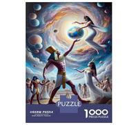 Rompecabezas De 1000 Piezas para Adolescentes Rompecabezas Egyptian Gods and Goddesses para Adolescentes Juegos Divertidos Una Obra De Arte para Cumpleaños, Navidad 52x38cm/1000pcs