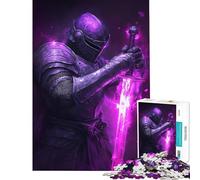 Rompecabezas de 1000 Piezas para Adolescentes Rompecabezas El Caballero de la Llama Violeta para Adultos Juego práctico para la decoración del hogar Interacción Entre Padres e Hijos (Tamaño 38x52cm)