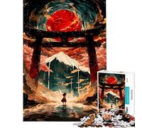 Rompecabezas de 1000 Piezas para Adolescentes Rompecabezas El Poder de la Puerta Torii para Adultos Juegos Familiares Una Obra de Arte Que supone un Reto completarla (tamaño 50x75cm)