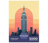 Rompecabezas De 1000 Piezas para Adolescentes Rompecabezas Empire State Building para Adultos Juego Familiar Análisis Y Lógica Ayuda Al Cerebro A Ejercitarse 52x38cm/1000pcs