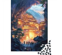 Rompecabezas De 1000 Piezas para Adolescentes Rompecabezas Enchanted Mountain Village Scene Rompecabezas Juguetes DIY Decoración del Hogar Regalos Y Cumpleaños Únicos 38x26cm/1000pcs