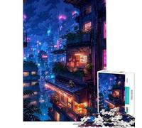Rompecabezas de 1000 Piezas para Adolescentes Rompecabezas Entre Luces de neón para Adultos Juego práctico para Pasar el Tiempo en casa (tamaño 38x26cm)