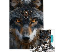 Rompecabezas de 1000 Piezas para Adolescentes Rompecabezas Espiritual del Lobo Rompecabezas de 1000 Piezas para armar Juguetes difíciles cumpleaños (75x50cm)