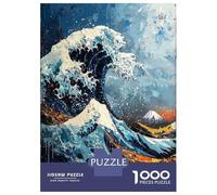 Rompecabezas De 1000 Piezas Para Adolescentes Rompecabezas Expressionist The Great Wave - Bold Contemporary Art Reinterpretation Rompecabezas Para Adultos Juego Práctico Patrón De Montaje Es Ideal Com