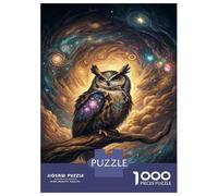 Rompecabezas De 1000 Piezas para Adolescentes Rompecabezas Fantasy Art Owl Wall Scroll Juego Práctico Carrera De Velocidad Manual Oferta como Regalos para Toda La Familia 38x26cm/1000pcs