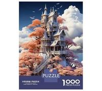 Rompecabezas De 1000 Piezas para Adolescentes Rompecabezas Fantasy Castle in The Sky-1 para Adolescentes Juegos Divertidos Una Obra De Arte para Cumpleaños, Navidad 38x26cm/1000pcs