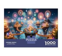 Rompecabezas De 1000 Piezas para Adolescentes Rompecabezas Fantasy Floating Islands Festival Rompecabezas para Adultos Juego Práctico Patrón De Montaje 38x26cm/1000pcs