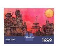 Rompecabezas De 1000 Piezas para Adolescentes Rompecabezas Fantasy Medieval Town Rompecabezas Juegos Relajantes Una Obra De Arte Cumpleaños 70x50cm/1000pcs