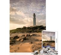 Rompecabezas de 1000 Piezas para Adolescentes Rompecabezas Faro en Caños De Meca Cádiz Andalucía España Decoración del hogar Juguetes Ideas de Regalos para Juegos educativos Entrena tu Cerebro P