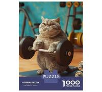 Rompecabezas De 1000 Piezas para Adolescentes Rompecabezas Fat British Shorthair Cat Rompecabezas para Adultos Juegos Divertidos Decoración Difícil Y Desafiante 38x26cm/1000pcs