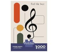 Rompecabezas De 1000 Piezas para Adolescentes Rompecabezas Feel The Jazz - Abstract Music Art Juego Familiar De Rompecabezas Carrera De Velocidad Manual Cumpleaños 52x38cm/1000pcs