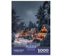 Rompecabezas De 1000 Piezas para Adolescentes Rompecabezas Festive Cozy Winter Cabin Rompecabezas para Adultos Juegos Relajantes Desafío Difícil 70x50cm/1000pcs