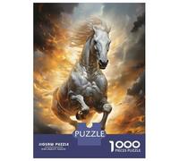 Rompecabezas De 1000 Piezas para Adolescentes Rompecabezas Fire Horse Fantasy Art Print para Adolescentes Juegos Divertidos Una Obra De Arte para Cumpleaños, Navidad 70x50cm/1000pcs