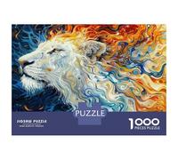 Rompecabezas De 1000 Piezas para Adolescentes Rompecabezas Flaming Lion Art Print Rompecabezas para Adultos Juego Práctico Patrón De Montaje 70x50cm/1000pcs