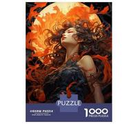 Rompecabezas De 1000 Piezas para Adolescentes Rompecabezas Flaming Phoenix Fantasy Art Print Rompecabezas Juegos Familiares Carrera De Velocidad Manual Regalos De Cumpleaños Y Únicos 52x38cm/1000pcs