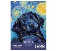Rompecabezas De 1000 Piezas para Adolescentes Rompecabezas Flat Coated Puppy Sleeping Rompecabezas Juego De Ingenio Mejora La Memoria Difícil Y Desafiante 70x50cm/1000pcs