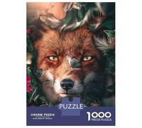 Rompecabezas De 1000 Piezas para Adolescentes Rompecabezas Floral Fox Rompecabezas Juegos Relajantes Una Obra De Arte Cumpleaños 52x38cm/1000pcs
