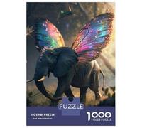 Rompecabezas De 1000 Piezas para Adolescentes Rompecabezas Flying Elephant with Wings Rompecabezas para Adultos Juegos Relajantes Desafío Difícil 70x50cm/1000pcs