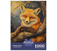 Rompecabezas De 1000 Piezas para Adolescentes Rompecabezas Fox in Autumn Glow Rompecabezas para Adultos Juego Familiar Análisis Y Lógica Cumpleaños 52x38cm/1000pcs