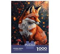 Rompecabezas De 1000 Piezas para Adolescentes Rompecabezas Fox in The Enchanted Forest Rompecabezas para Adultos Juegos Relajantes Desafío Difícil 52x38cm/1000pcs