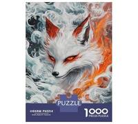 Rompecabezas De 1000 Piezas para Adolescentes Rompecabezas Fox of Fire and Ice Rompecabezas para Adultos Juego Práctico Patrón De Montaje 70x50cm/1000pcs