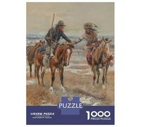 Rompecabezas De 1000 Piezas para Adolescentes Rompecabezas Friendly Indian and Cowboy Rompecabezas para Adultos Juegos Relajantes Desafío Difícil 70x50cm/1000pcs