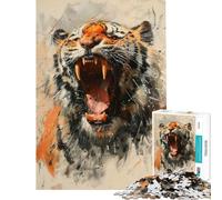 Rompecabezas de 1000 Piezas para Adolescentes Rompecabezas Furia Rugiente para Adultos Juegos relajantes desafío difícil cumpleaños y Navidad (tamaño 50x75cm)