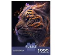 Rompecabezas De 1000 Piezas para Adolescentes Rompecabezas Galaxy Gold Tiger Animal Rompecabezas para Adultos Juego Familiar Análisis Y Lógica Cumpleaños 38x26cm/1000pcs