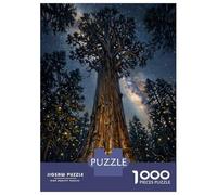 Rompecabezas De 1000 Piezas Para Adolescentes Rompecabezas Giant Sequoia Night Sky - Nature Poster, Mystical Tree Wall Decor, Dark Fantasy Landscape, Firefly F... Rompecabezas Para Adultos Juego Famil