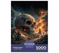 Rompecabezas De 1000 Piezas para Adolescentes Rompecabezas Giant Skull in Fantasy Landscape Juego Práctico Carrera De Velocidad Manual Oferta como Regalos para Toda La Familia 52x38cm/1000pcs