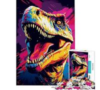 Rompecabezas de 1000 Piezas para Adolescentes Rompecabezas Gigante de Dinosaurios T-Rex jurásicos para Adultos Juegos Divertidos difícil Ideal para cumpleaños y Navidad (tamaño 38x52cm)