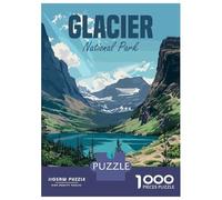 Rompecabezas De 1000 Piezas para Adolescentes Rompecabezas Glacier National Park Juego Práctico Carrera De Velocidad Manual Oferta como Regalos para Toda La Familia 52x38cm/1000pcs