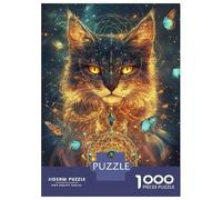 Rompecabezas De 1000 Piezas para Adolescentes Rompecabezas Golden Feline Cosmos Rompecabezas Juegos Relajantes Una Obra De Arte Cumpleaños 52x38cm/1000pcs