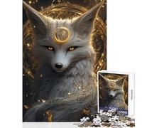 Rompecabezas de 1000 Piezas para Adolescentes Rompecabezas Golden Fox Spirit Juego de ingenio para Toda la Familia Juguete Decorativo para la Pared Interacción Entre Padres e Hijos (50x75cm)
