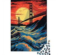 Rompecabezas De 1000 Piezas para Adolescentes Rompecabezas Golden Gate Bridge Sunset-11 Rompecabezas para Adultos Juego Práctico Patrón De Montaje 70x50cm/1000pcs
