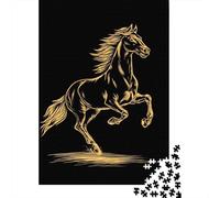 Rompecabezas De 1000 Piezas para Adolescentes Rompecabezas Golden Horse Art Print-1 Rompecabezas Juguetes DIY Decoración del Hogar Regalos Y Cumpleaños Únicos 52x38cm/1000pcs