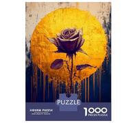 Rompecabezas De 1000 Piezas para Adolescentes Rompecabezas Golden Rose Abstract Rompecabezas Juegos Relajantes Una Obra De Arte Cumpleaños 70x50cm/1000pcs