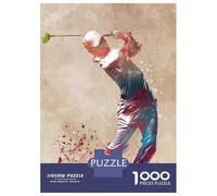 Rompecabezas De 1000 Piezas para Adolescentes Rompecabezas Golf Swing Watercolor Art Rompecabezas Juegos Familiares Carrera De Velocidad Manual Regalos De Cumpleaños Y Únicos 70x50cm/1000pcs