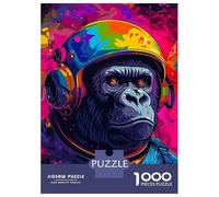 Rompecabezas De 1000 Piezas para Adolescentes Rompecabezas Gorilla Astronaut Space Rompecabezas Juegos Relajantes Una Obra De Arte Cumpleaños 52x38cm/1000pcs