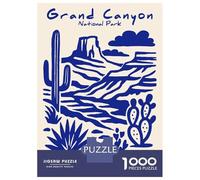 Rompecabezas De 1000 Piezas para Adolescentes Rompecabezas Grand Canyon National Park Vintage para Adultos Juego Familiar Análisis Y Lógica Ayuda Al Cerebro A Ejercitarse 52x38cm/1000pcs