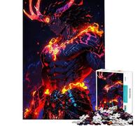 Rompecabezas de 1000 Piezas para Adolescentes Rompecabezas Guerrero Demonio de Fuego para cumpleaños y Navidad Una Obra de Arte Juego Imposible para Mayores de 14 años (38x26cm)